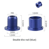 WEST BIKING Colorful MTB Chainring Bolts 7075 Aluminum Alloy Single Chainwheel Screws 6.5/8.5mm Disc Bolts Nut Road Bike Parts
