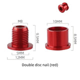 WEST BIKING Colorful MTB Chainring Bolts 7075 Aluminum Alloy Single Chainwheel Screws 6.5/8.5mm Disc Bolts Nut Road Bike Parts