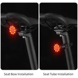 WEST BIKING Colorful Smart Brake Taillights Aluminum Alloy Bicycle Rear Light IPX5 Waterproof Auto Sleep Bike Flash Tail Light