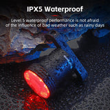 WEST BIKING Colorful Smart Brake Taillights Aluminum Alloy Bicycle Rear Light IPX5 Waterproof Auto Sleep Bike Flash Tail Light