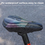 WEST BIKING Comfortable Bicycle Saddle Cover Road Bike Waterproof PU Leather Silicone Memory Foam MTB Shock Absorbing Seat Cover