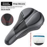 WEST BIKING Comfortable Bicycle Saddle Cover Road Bike Waterproof PU Leather Silicone Memory Foam MTB Shock Absorbing Seat Cover