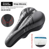 WEST BIKING Comfortable Bicycle Saddle Cover Road Bike Waterproof PU Leather Silicone Memory Foam MTB Shock Absorbing Seat Cover