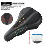 WEST BIKING Comfortable Bicycle Saddle Cover Road Bike Waterproof PU Leather Silicone Memory Foam MTB Shock Absorbing Seat Cover