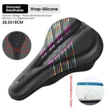 WEST BIKING Comfortable Bicycle Saddle Cover Road Bike Waterproof PU Leather Silicone Memory Foam MTB Shock Absorbing Seat Cover