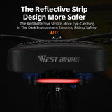WEST BIKING Comfortable MTB Saddle Ultra Wide Electric Bike Scooter Seat Silicone Massage Particle Cycling Shock Absorber Saddle