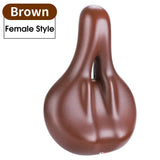 WEST BIKING Comfortable Painless Saddle MTB Urban Commuter Bike Ergonomic Men Prostatic Saddle Women Brown Shock Absorb Saddle