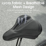 WEST BIKING Comfortable Wide Bicycle Saddle Cover Memory Foam MTB City Bike Seat Cover Breathable Non-Slip Bike Seat Cushion