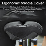 WEST BIKING Comfortable Wide Bicycle Saddle Cover Memory Foam MTB City Bike Seat Cover Breathable Non-Slip Bike Seat Cushion