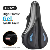 WEST BIKING Comfy Bicycle Gel Saddle Cover Waterproof Grain Leather Highly Elastic Seat Cushion Cover MTB Road Bike Accessories