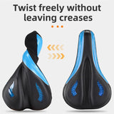 WEST BIKING Comfy Bicycle Gel Saddle Cover Waterproof Grain Leather Highly Elastic Seat Cushion Cover MTB Road Bike Accessories