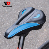 WEST BIKING Comfy Bicycle Gel Saddle Cover Waterproof Grain Leather Highly Elastic Seat Cushion Cover MTB Road Bike Accessories