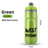 WEST BIKING Cycling Cold Water Insulated Bottle MTB Road Bike Thermal Bottle Racing Soft Squeeze Bottle Portable Gym Kettle
