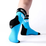 WEST BIKING Cycling Sports Socks Non-Slip Contrast Color Middle Tube Socks For Basketball Football Unisex Compression Socks