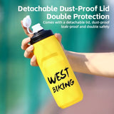 WEST BIKING Cycling Water Bottle 620-750ML Portable Sports Soft Flask MTB Road Bike Bottle Running Gym Fitness Bottle 6 Colors