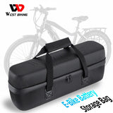 WEST BIKING E-Bike Waterproof Battery Storage Bag Large Capacity Travel Suitcase Electric Bicycle Battery Case Ebike Accessories