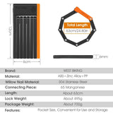 WEST BIKING Foldable Bicycle Lock Security Anti-theft Cycling Lock MTB Road Bicycle Accessories Scooter Electric Bike Chain Lock