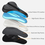 WEST BIKING Gel Comfort Bicycle Seat Cover Shock Absorption Foam Waterproof Grain Leather Saddle Cover MTB Road Bike Accessories