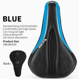 WEST BIKING Gel Comfort Bicycle Seat Cover Shock Absorption Foam Waterproof Grain Leather Saddle Cover MTB Road Bike Accessories