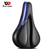 WEST BIKING Gel Comfort Bicycle Seat Cover Shock Absorption Foam Waterproof Grain Leather Saddle Cover MTB Road Bike Accessories