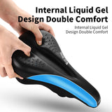 WEST BIKING Gel Comfort Bicycle Seat Cover Shock Absorption Foam Waterproof Grain Leather Saddle Cover MTB Road Bike Accessories