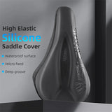 WEST BIKING Gel Comfortable Bicycle Saddle Cover Breathable Non-Slip Memory Foam MTB Road Bike Seat Cover Waterproof Cushion