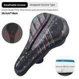 WEST BIKING Gel Comfortable Bicycle Seat Cover Memory Foam Colorful Waterdrop Pattern Saddle Cover MTB Road Bike Accessories