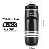 WEST BIKING Insulated Water Bottle Cycling Sport 620ML Portable MTB Road Bike Bottle Thermal Gym Fitness Running Soft Flask
