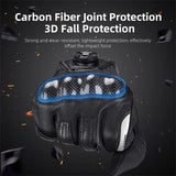 WEST BIKING Leather Motorcycle Gloves Carbon Fiber 3D Protection Motocross MTB Cycling Gloves Touch Screen Wrist Knob Tightening