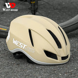 WEST BIKING Lightweight Aero Helmet Female Safety Helmet With LED Flash Light Men's MTB Road Bike Electric Scooter Helmet