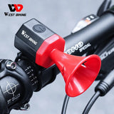 WEST BIKING Loud Bike Electric Horn USB Charging Mini Bicycle Bell For Road Bike MTB Cycling Bell 90db Safety Bike Accessories