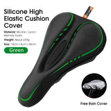 WEST BIKING MTB Bicycle Gel Saddle Cover Comfortable Road Bike Seat Cover Breathable Anti-Slip Cycling Cushion With Rain Cover