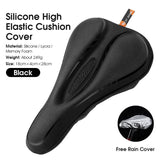 WEST BIKING MTB Bicycle Gel Saddle Cover Comfortable Road Bike Seat Cover Breathable Anti-Slip Cycling Cushion With Rain Cover