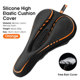 WEST BIKING MTB Bicycle Gel Saddle Cover Comfortable Road Bike Seat Cover Breathable Anti-Slip Cycling Cushion With Rain Cover