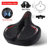 WEST BIKING MTB Comfortable Saddle Ultra Wide Ergonomic Comfy Seat For Electric Bicycle Shock-Absorbing City Bike Foam Saddle