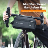 WEST BIKING MTB Road Bike Handlebar Bag Multifunctional Men Shoulder Bag Front Frame Bag Fashion 3 Color Women Cycling Sport Bag