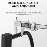 WEST BIKING MTB Road Bike Motorcycle U Lock Heavy Duty Anti-Theft E-Bike Padlock High Security Door Lock Bicycle Accessories