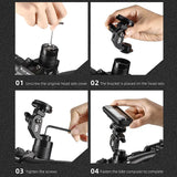 WEST BIKING MTB Stem Mount Cycling Computer Bracket Aluminum Alloy 180 Adjustment Cartridge Head Sets Speedometer Garmin Adapter