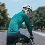 WEST BIKING Men Long Sleeve Cycling Jerseys Breathable Quick Dry MTB Road Bicycle Tops Racing Triathlon Sport Pocket T-shirt 3XL