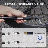 WEST BIKING Mini Portable Bicycle Pump 110PSI Hand Air Pump MTB Road Bike Tire Inflator With Extension Hose Cycling Accesories
