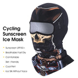 WEST BIKING Motorcycle 3D Skull Balaclava Summer UV Protection Cycing Caps For Men MTB Road Bike Hat Cooling Sport Gear