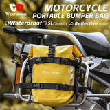 WEST BIKING Motorcycle Bag Waterproof Expandable 5L Bumper Bags Travel Motorcross Luggage Frame Side Bag Men's Shoulder Bag