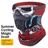 WEST BIKING Motorcycle Skull Printed Mask UV Protection Summer Cycling Scarf Pirate Bandana Fishing Hip Hop Cooling Sport Gear