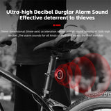 WEST BIKING Multifunctional Bicycle Rear Light Smart Auto-Start Brake Sensing Anti-Theft Alarm USB IP65 Taillight Remote Locking