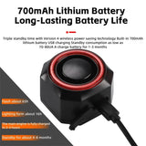 WEST BIKING Multifunctional Bicycle Rear Light Smart Auto-Start Brake Sensing Anti-Theft Alarm USB IP65 Taillight Remote Locking