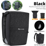 WEST BIKING Multifunctional Bike Pannier Bag 17-29L Expandable Cycling Backpack Bike Cargo Carrier Quick Release Rear Side Bag
