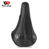 WEST BIKING Non-Slip Bike Seat Cover Comfortable MTB Road Bike Saddle Cover Waterproof Leather Gel Memory Foam Seat Cushion