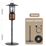 WEST BIKING Outdoor Camping Light USB Rechargeable Tent Hanging Light Camping Lamp Tripod Stand Battery Indicator Led Flashlight