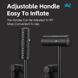 WEST BIKING Portable Air Pump MTB Road Bike Easy Rotation Switch Schrader Presta Nozzle Hand/Floor Pump With Pressure Gauge