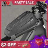 WEST BIKING Portable Bicycle Front Frame Bag Lightweight Mini Top Tube Bag 3D Shape Support Aero Cycling Bags Bike Accessories